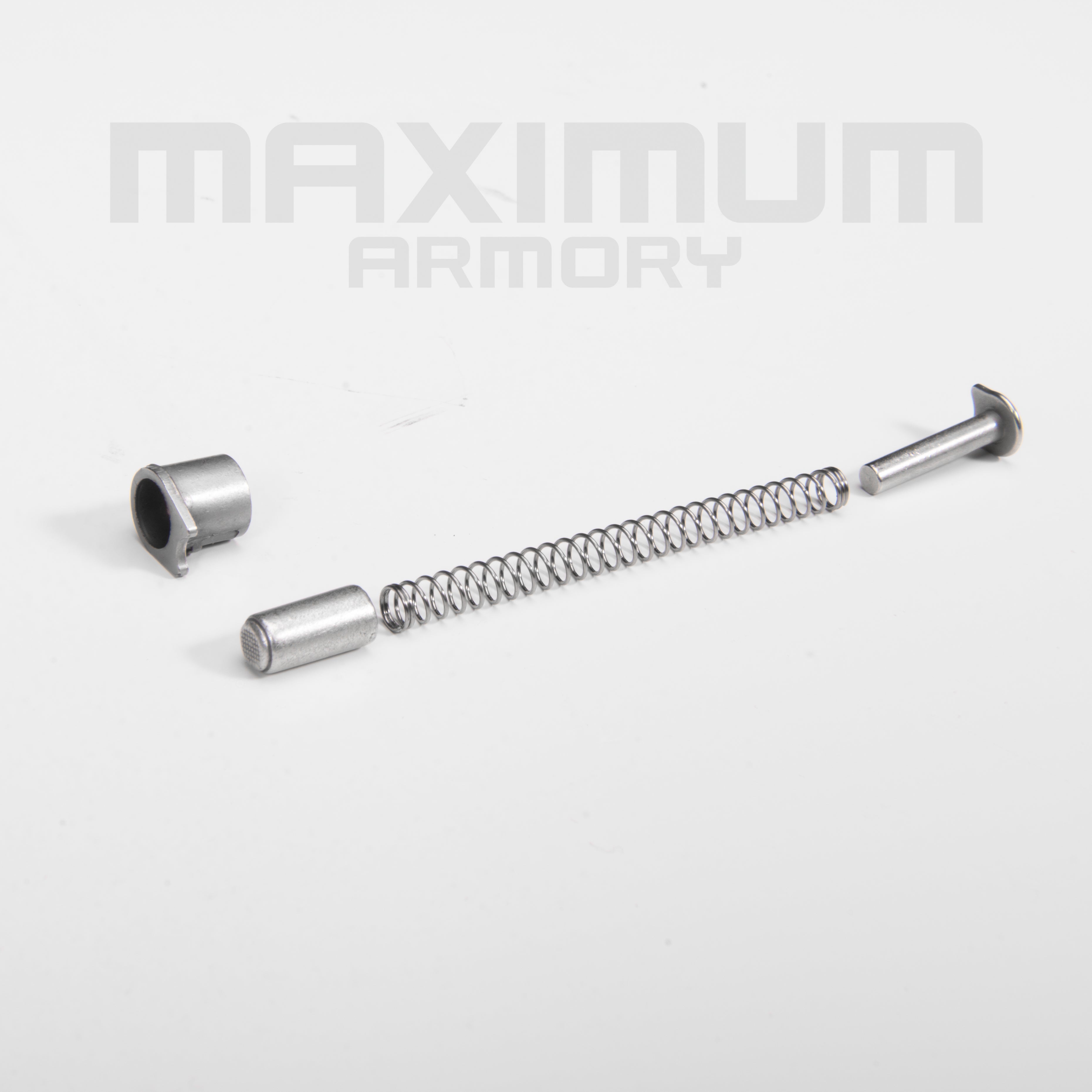 Close-up shot of the M1911 1:2.05 4-Piece Barrel Bushing & Recoil Spring Parts Set, showcasing precision-engineered components designed for smooth slide action and improved stability in realistic toy guns.