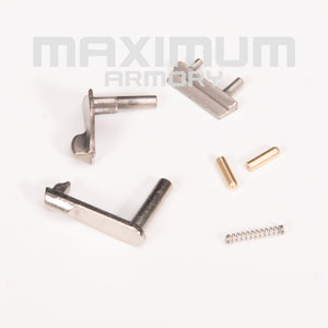 Close-up image of the M1911 1:2.05 6-Piece Safety & Slide Control Parts Kit, highlighting precise engineering and durable materials designed to improve safety and slide control in 1:2.05 scale realistic toy guns.