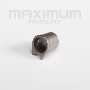 Top view of the M1911 1:2.05 Black/White Toy Guns Barrel Bushing, designed for enhanced barrel stability and smooth slide movement in realistic toy gun models.