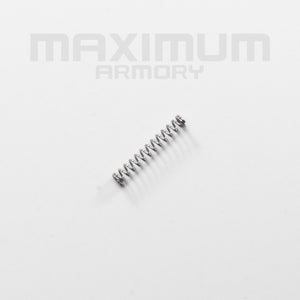 Top view of the M1911 1:2.05 Black/White Toy Guns Plunger Spring, designed for smooth safety mechanism operation and consistent tension in realistic toy gun models.