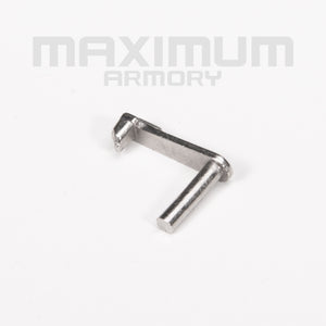 Side view of the M1911 1:2.05 Black/White Toy Guns Slide Stop, showcasing its high-quality material and ergonomic design, made for long-lasting performance and smooth slide movement.