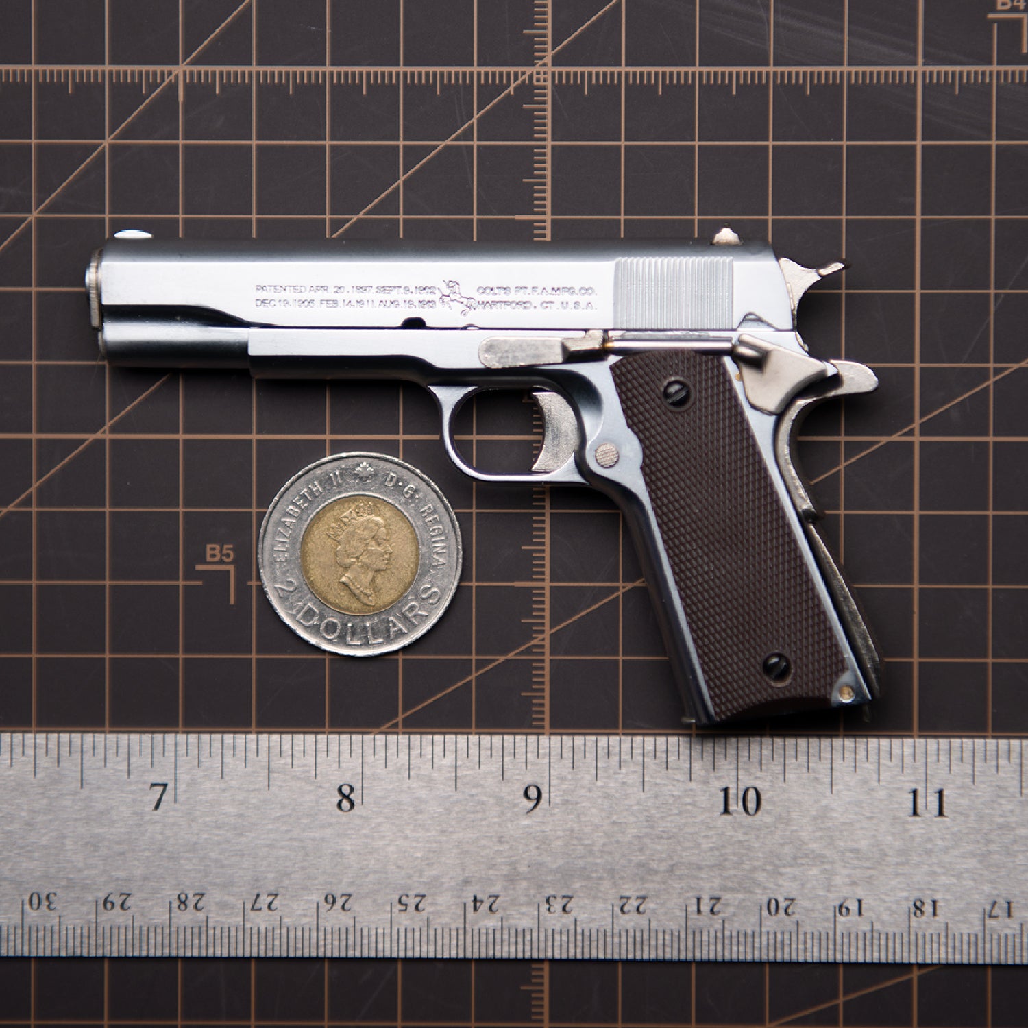 Fully assembled M1911 collectible on display