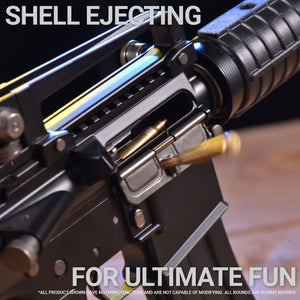 Durable small gun model of the M4A1 rifle featuring shell ejection, detachable magazine, and a loadable dummy round.