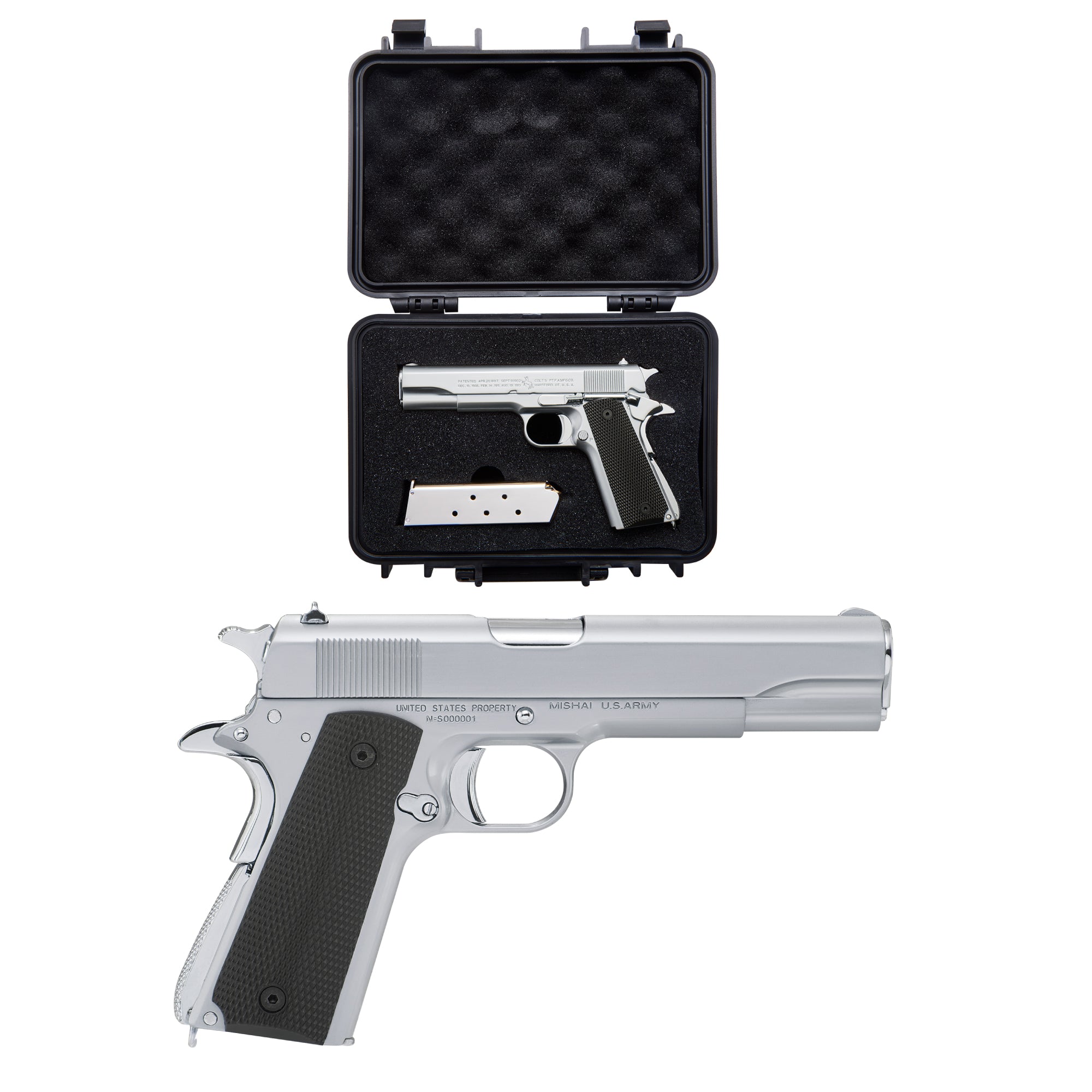 M1911 - Silver - 1:1.65 Miniature – Maximum Armory