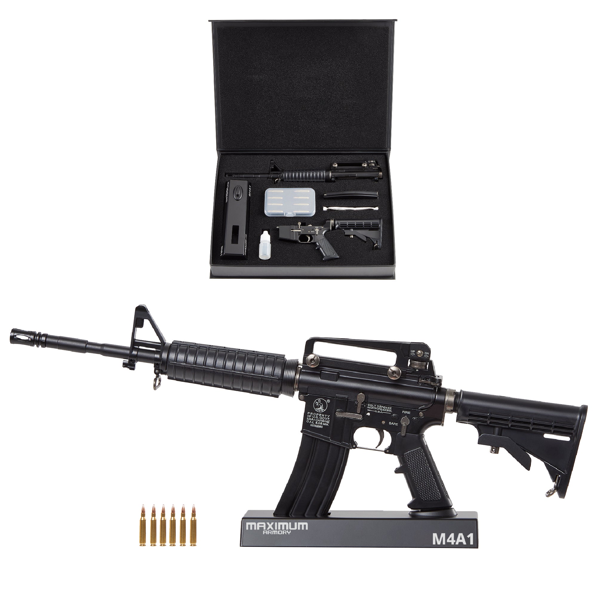 M4A1 - Black - Maximum Armory Licensed Miniature Model - 1:2.05 Scale