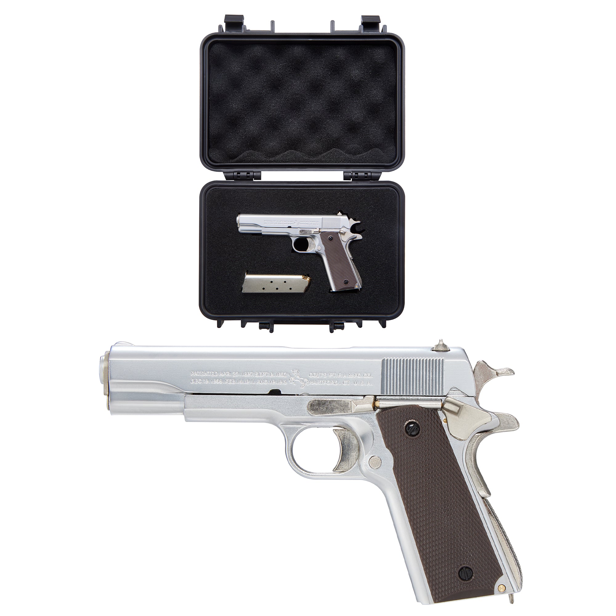 M1911 - Silver - Maximum Armory Licensed Miniature Model - 1:2.05 Scale