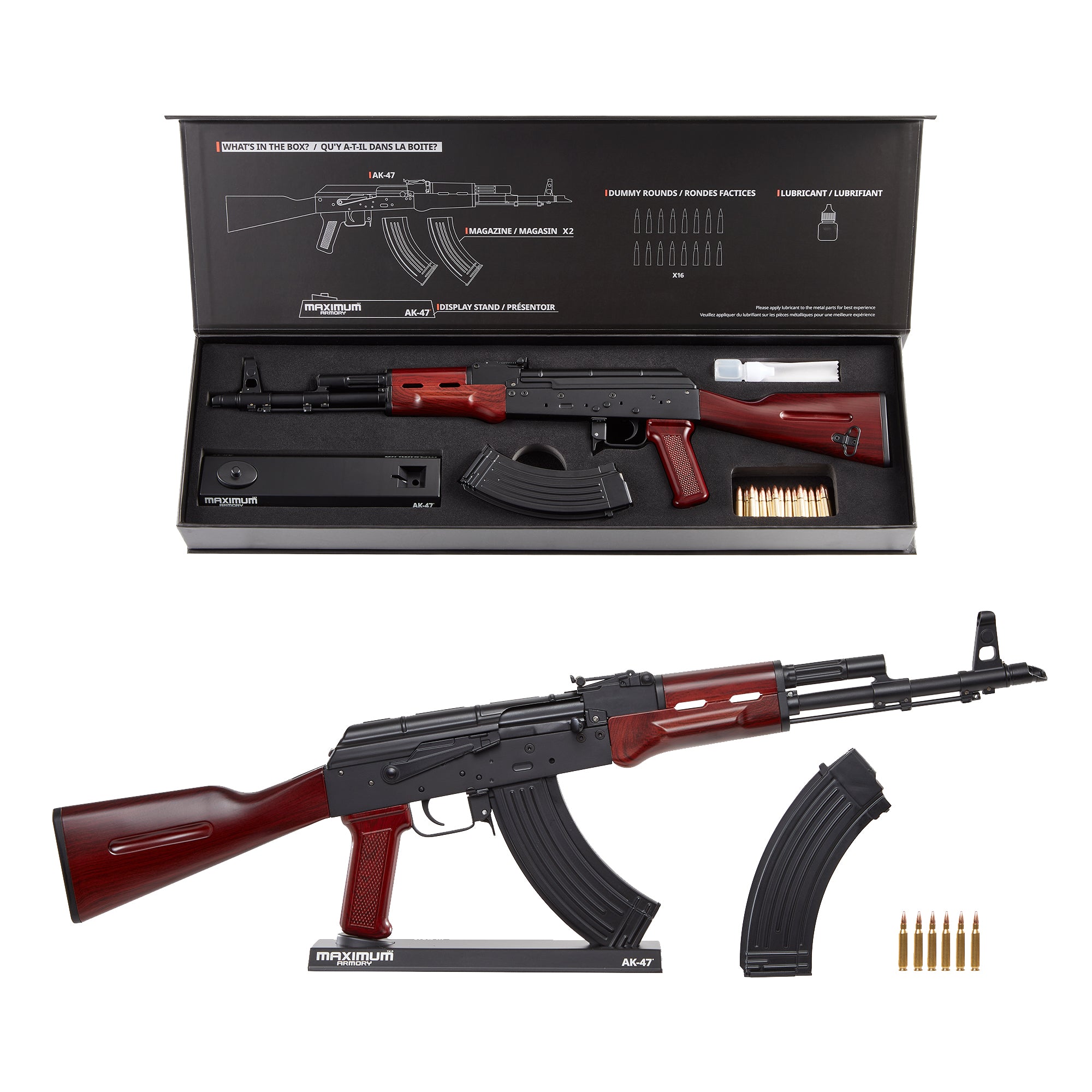 AKM - Wood - Maximum Armory Licensed Miniature Model - 1:1.67 Scale